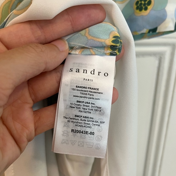 Sandro Rikka floral dress size 38 like new - Picture 6 of 7